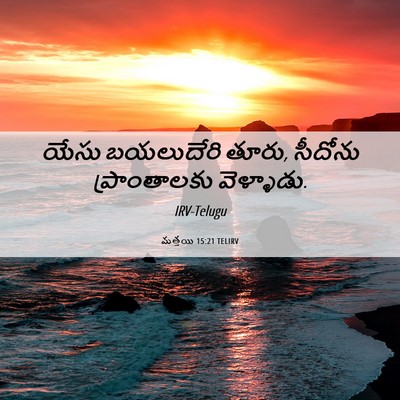 Picture 06 - మత్తయి 15:21 TELIRV - యేసు బయలుదేరి - Bible Verse Picture