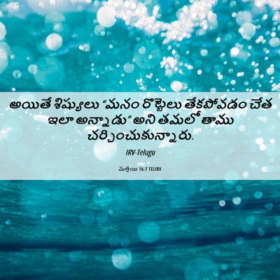 Picture 06 - మత్తయి 16:7 TELIRV - అయితే శిష్యులు - Bible Verse Picture