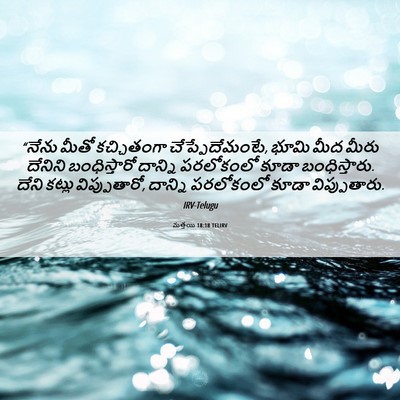 Picture 06 - మత్తయి 18:18 TELIRV - “నేను మీతో - Bible Verse Picture