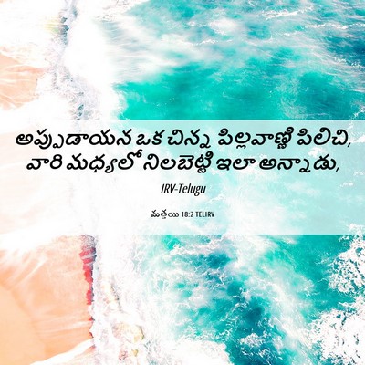 Picture 06 - మత్తయి 18:2 TELIRV - అప్పుడాయన ఒక - Bible Verse Picture