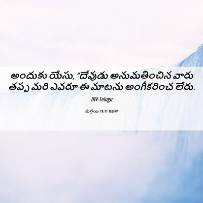 Picture 06 - మత్తయి 19:11 TELIRV - అందుకు యేసు, - Bible Verse Picture