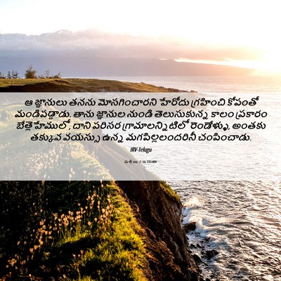 Picture 06 - మత్తయి 2:16 TELIRV - ఆ జ్ఞానులు తనను - Bible Verse Picture