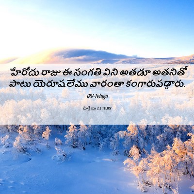 Picture 06 - మత్తయి 2:3 TELIRV - హేరోదు రాజు ఈ - Bible Verse Picture