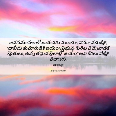 Picture 06 - మత్తయి 21:9 TELIRV - జనసమూహంలో ఆయనకు - Bible Verse Picture