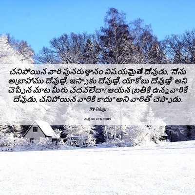 Picture 06 - మత్తయి 22:32 TELIRV - చనిపోయిన వారి - Bible Verse Picture