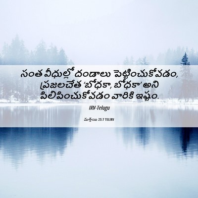 Picture 06 - మత్తయి 23:7 TELIRV - సంత వీధుల్లో - Bible Verse Picture