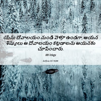 Picture 06 - మత్తయి 24:1 TELIRV - యేసు దేవాలయం - Bible Verse Picture