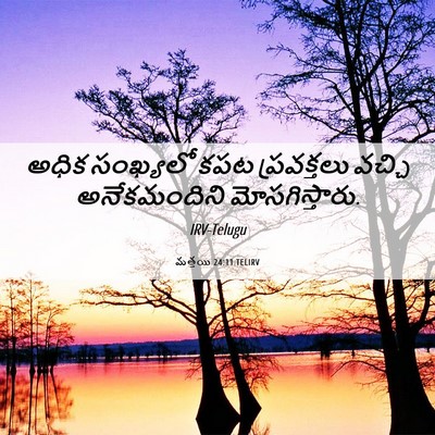 Picture 06 - మత్తయి 24:11 TELIRV - అధిక సంఖ్యలో కపట - Bible Verse Picture