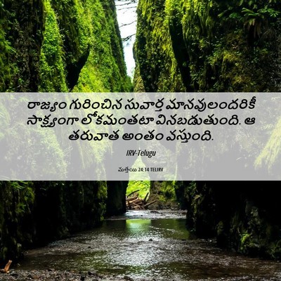 Picture 06 - మత్తయి 24:14 TELIRV - రాజ్యం గురించిన - Bible Verse Picture