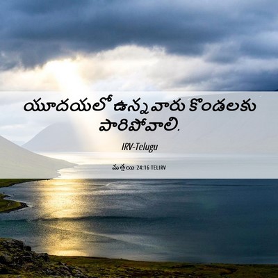 Picture 06 - మత్తయి 24:16 TELIRV - యూదయలో ఉన్నవారు - Bible Verse Picture
