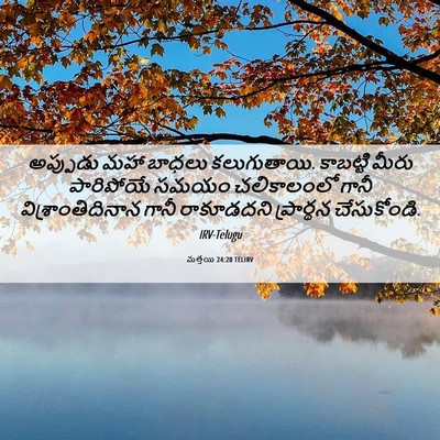 Picture 06 - మత్తయి 24:20 TELIRV - అప్పుడు మహా బాధలు - Bible Verse Picture