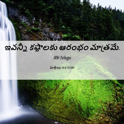 Picture 06 - మత్తయి 24:8 TELIRV - ఇవన్నీ కష్టాలకు - Bible Verse Picture