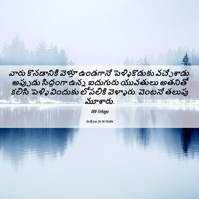 Picture 06 - మత్తయి 25:10 TELIRV - వారు కొనడానికి - Bible Verse Picture