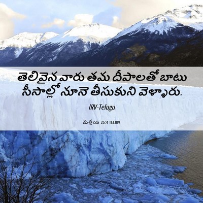 Picture 06 - మత్తయి 25:4 TELIRV - తెలివైన వారు తమ - Bible Verse Picture