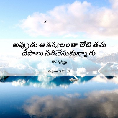 Picture 06 - మత్తయి 25:7 TELIRV - అప్పుడు ఆ - Bible Verse Picture