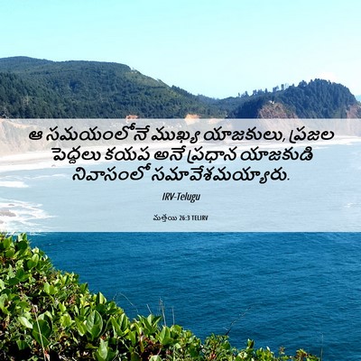 Picture 06 - మత్తయి 26:3 TELIRV - ఆ సమయంలోనే ముఖ్య - Bible Verse Picture