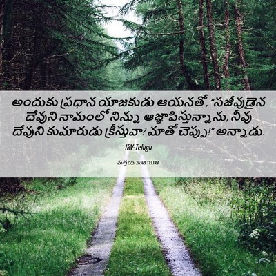 Picture 06 - మత్తయి 26:63 TELIRV - అందుకు ప్రధాన - Bible Verse Picture