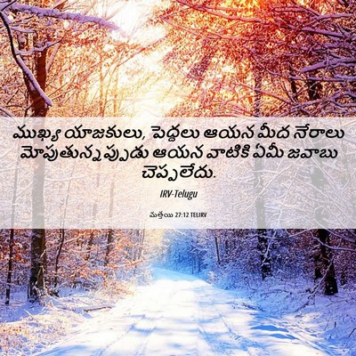 Picture 06 - మత్తయి 27:12 TELIRV - ముఖ్య యాజకులు, - Bible Verse Picture