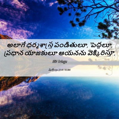 Picture 06 - మత్తయి 27:41 TELIRV - అలాగే ధర్మశాస్త్ర - Bible Verse Picture