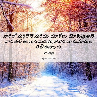 Picture 06 - మత్తయి 27:56 TELIRV - వారిలో మగ్దలేనే - Bible Verse Picture