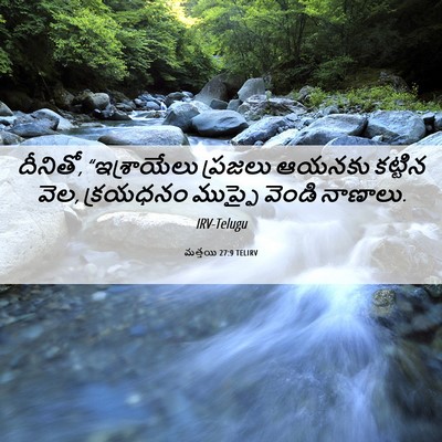 Picture 06 - మత్తయి 27:9 TELIRV - దీనితో, - Bible Verse Picture