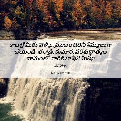 Picture 06 - మత్తయి 28:19 TELIRV - కాబట్టి మీరు - Bible Verse Picture