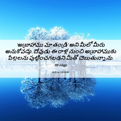 Picture 06 - మత్తయి 3:9 TELIRV - ‘అబ్రాహాము మా - Bible Verse Picture