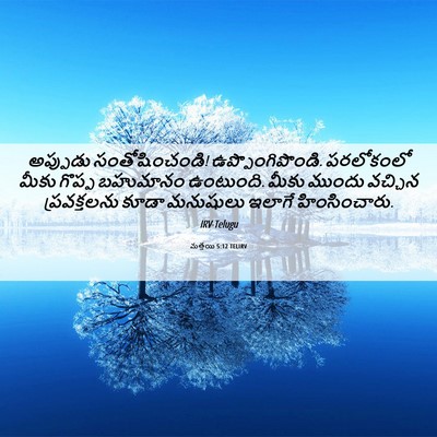 Picture 06 - మత్తయి 5:12 TELIRV - అప్పుడు - Bible Verse Picture