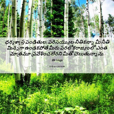 Picture 06 - మత్తయి 5:20 TELIRV - ధర్మశాస్త్ర - Bible Verse Picture