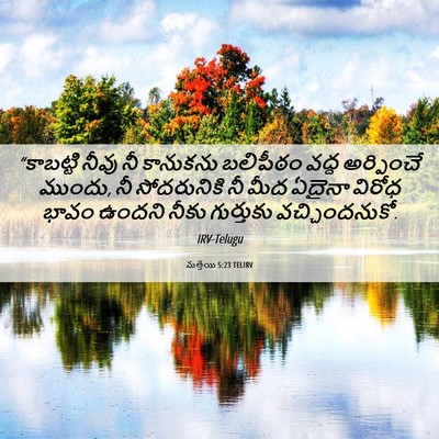 Picture 06 - మత్తయి 5:23 TELIRV - “కాబట్టి నీవు నీ - Bible Verse Picture