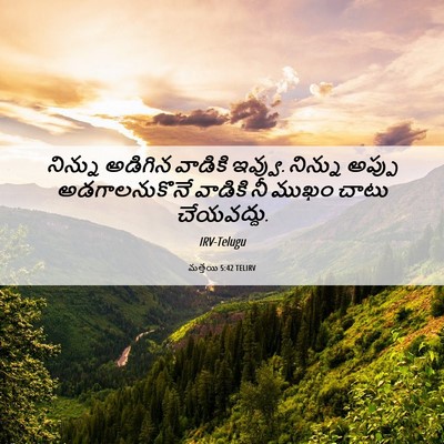 Picture 06 - మత్తయి 5:42 TELIRV - నిన్ను అడిగిన - Bible Verse Picture