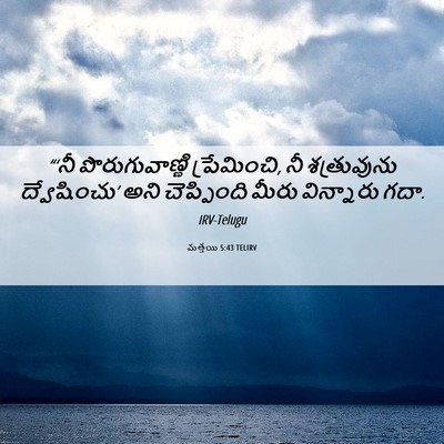 Picture 06 - మత్తయి 5:43 TELIRV - “‘నీ పొరుగువాణ్ణి - Bible Verse Picture