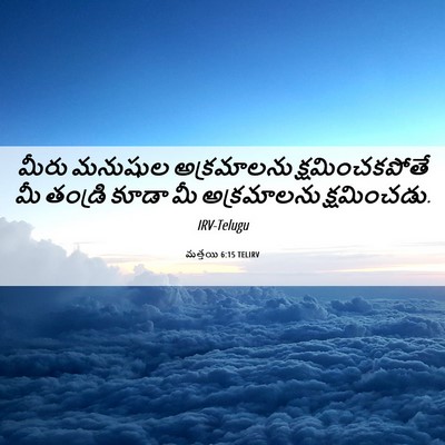 Picture 06 - మత్తయి 6:15 TELIRV - మీరు మనుషుల - Bible Verse Picture