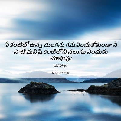 Picture 06 - మత్తయి 7:3 TELIRV - నీ కంటిలో ఉన్న - Bible Verse Picture