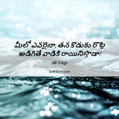 Picture 06 - మత్తయి 7:9 TELIRV - మీలో ఎవరైనా, తన - Bible Verse Picture