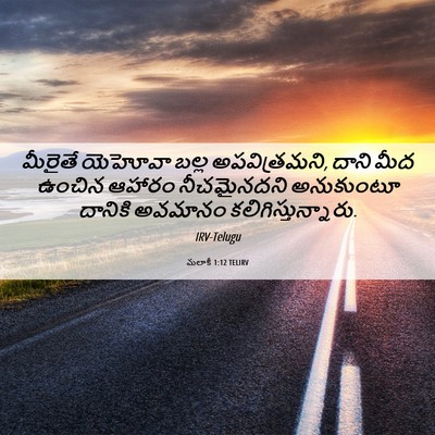 Picture 06 - మలాకీ 1:12 TELIRV - మీరైతే యెహోవా - Bible Verse Picture