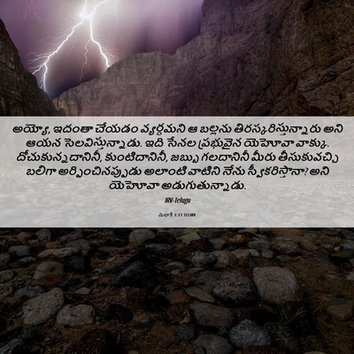Picture 06 - మలాకీ 1:13 TELIRV - అయ్యో, ఇదంతా చేయడం - Bible Verse Picture