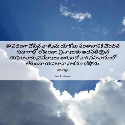 Picture 06 - మలాకీ 2:12 TELIRV - ఈ విధంగా చేసిన - Bible Verse Picture