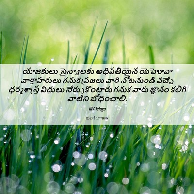 Picture 06 - మలాకీ 2:7 TELIRV - యాజకులు సైన్యాలకు - Bible Verse Picture