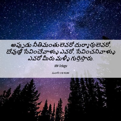 Picture 06 - మలాకీ 3:18 TELIRV - అప్పుడు - Bible Verse Picture