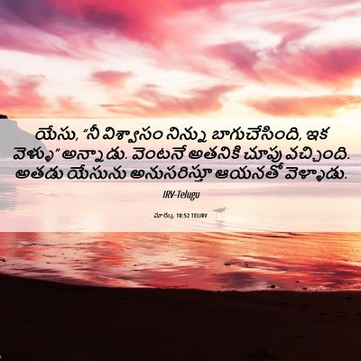 Picture 06 - మార్కు 10:52 TELIRV - యేసు, “నీ విశ్వాసం - Bible Verse Picture