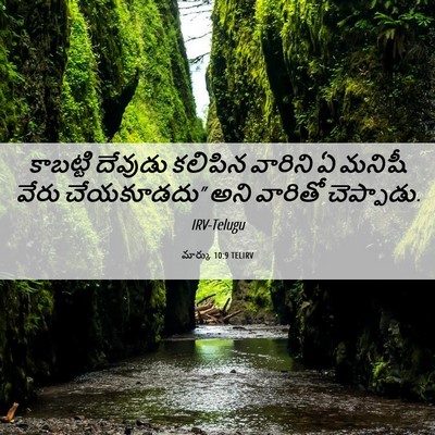 Picture 06 - మార్కు 10:9 TELIRV - కాబట్టి దేవుడు - Bible Verse Picture