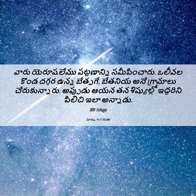 Picture 06 - మార్కు 11:1 TELIRV - వారు యెరూషలేము - Bible Verse Picture