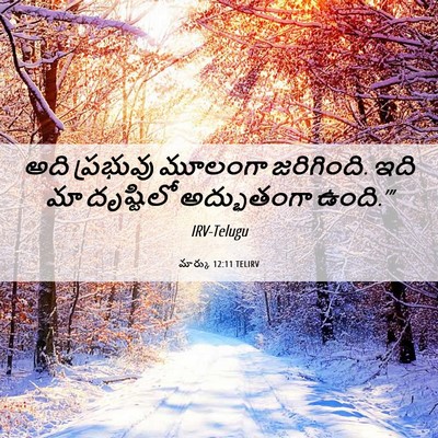 Picture 06 - మార్కు 12:11 TELIRV - అది ప్రభువు - Bible Verse Picture