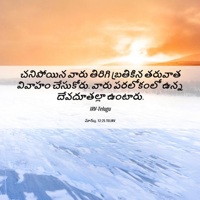 Picture 06 - మార్కు 12:25 TELIRV - చనిపోయిన వారు - Bible Verse Picture