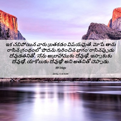Picture 06 - మార్కు 12:26 TELIRV - ఇక చనిపోయిన వారు - Bible Verse Picture