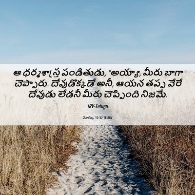 Picture 06 - మార్కు 12:32 TELIRV - ఆ ధర్మశాస్త్ర - Bible Verse Picture