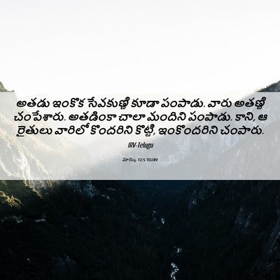 Picture 06 - మార్కు 12:5 TELIRV - అతడు ఇంకొక - Bible Verse Picture