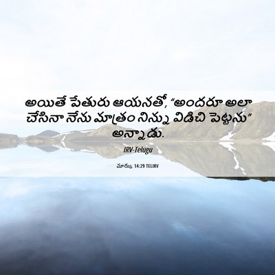Picture 06 - మార్కు 14:29 TELIRV - అయితే పేతురు - Bible Verse Picture