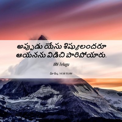 Picture 06 - మార్కు 14:50 TELIRV - అప్పుడు యేసు - Bible Verse Picture
